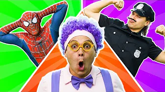 Spider-Man + Policeman Songs and More Superheroes Kids Songs and Nursery Rhymes | BalaLand