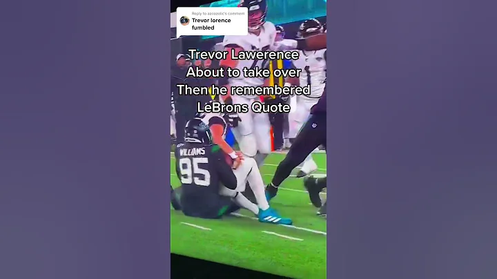 Trevor Lawrence was about to take over then he rem...
