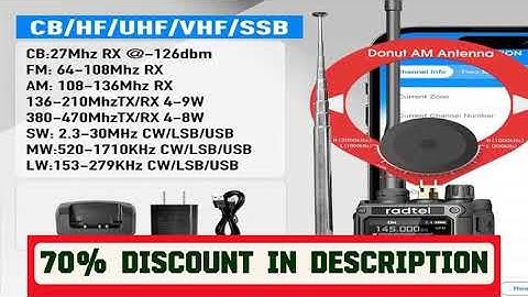 A must-have product! Radtel RT-920 Bluetooth App Programming Multi-Band Ham Radio CB UHF VHF HF SS