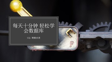 学好数据库 轻松月入过万-SQL增删改查 | 每天十分钟轻松学会SQL