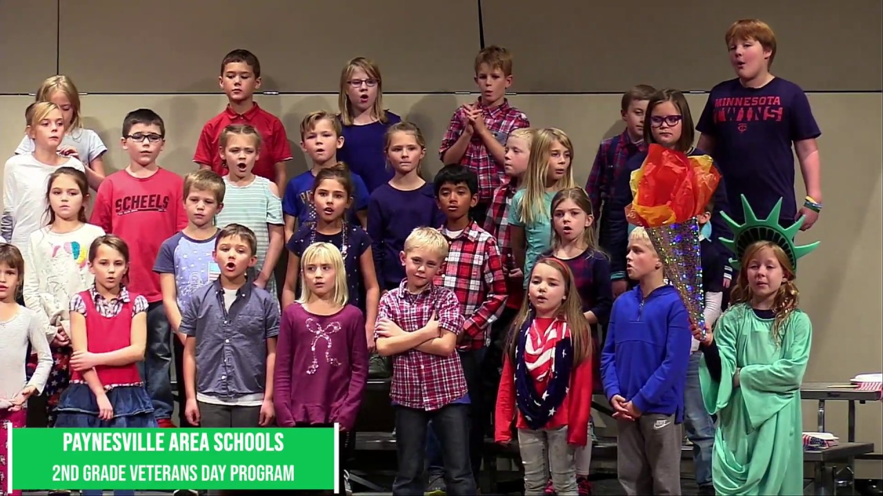 Paynesville Area Elementary School 2nd Grade Veterans Day Program YouTube