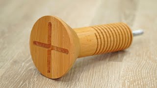 An interesting application of a wooden screw! #woodworking #diy #tips