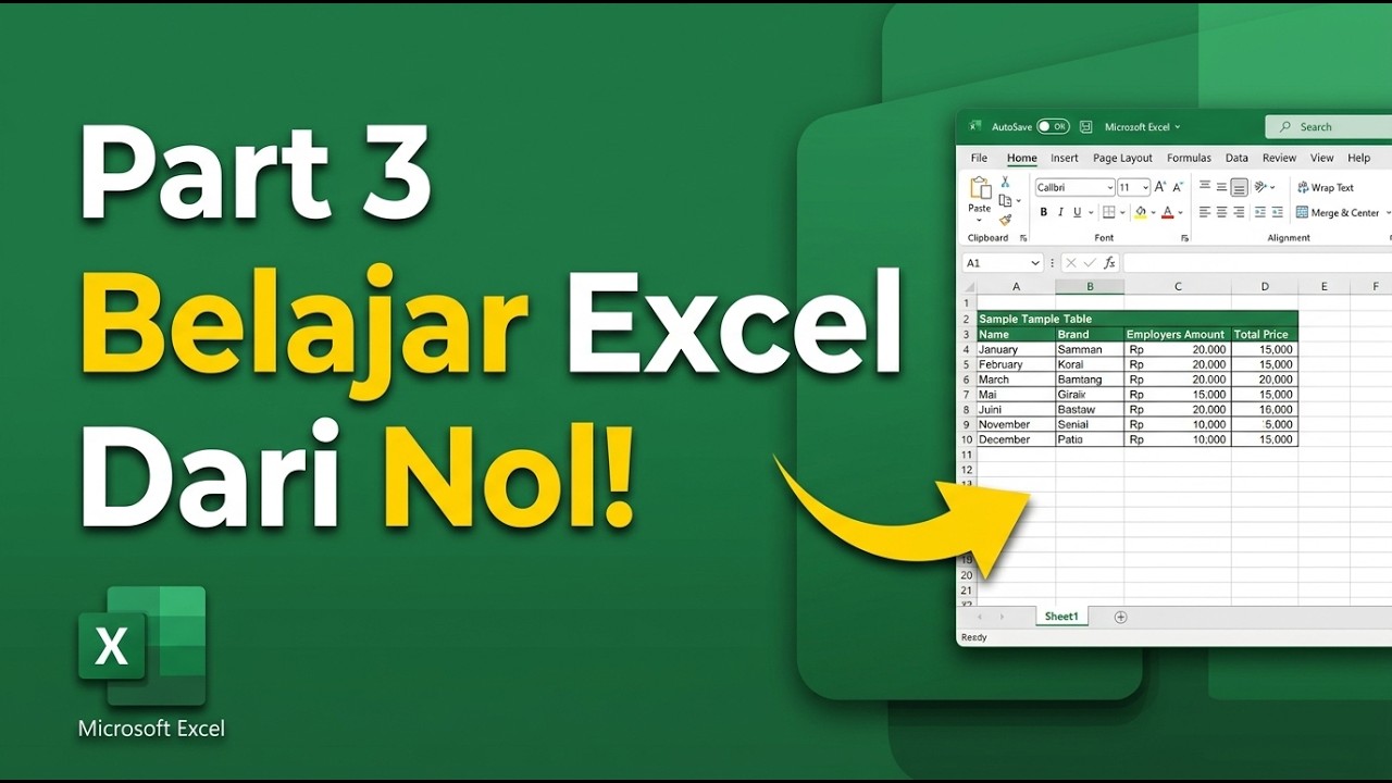 Belajar Microsoft Excel dari Nol Untuk Pemula - YouTube
