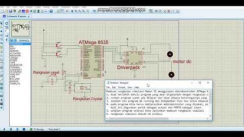 Simulasi Rangkaian MOtor DC dengan ATMega 8535 dan bascom ARV
