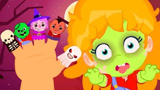 Finger Family at Halloween night | Groovy The Martian \& Phoebe cartoon show