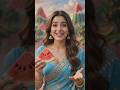 🍉 तरबूज की जादुई दुनिया! जूस की नदी में तैरती विशाल तरबूज बोट 😍🚤 | AI Food Fantasy #ytshorts #ai