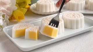 Custard Agaragar Jelly Mooncake | Agaragar Recipes |  奶黄果冻月饼