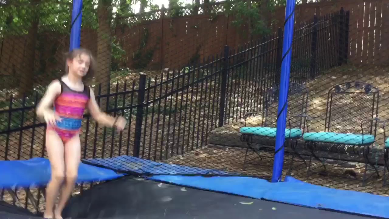 Gymnastics on the trampoline!!! - YouTube