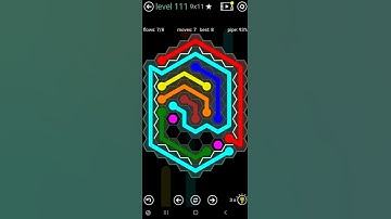 How To Solve Flow Free Hexes Courtyard Pack Level 111 9x11 Board Walk Through Solution Walkthrough