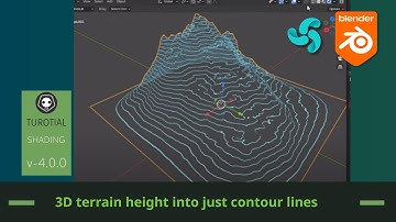 BLENDER TUTORIAL: 3d terrain height into just contour lines