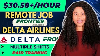 Delta Airlines Work From Home Jobs 2023: Remote Jobs With Frontier Airlines (Paid Training)