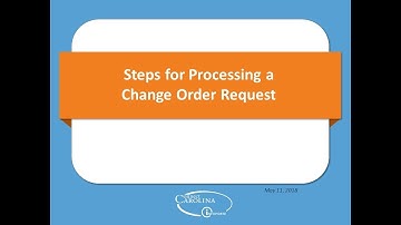 Steps for Processing a Change Order Request
