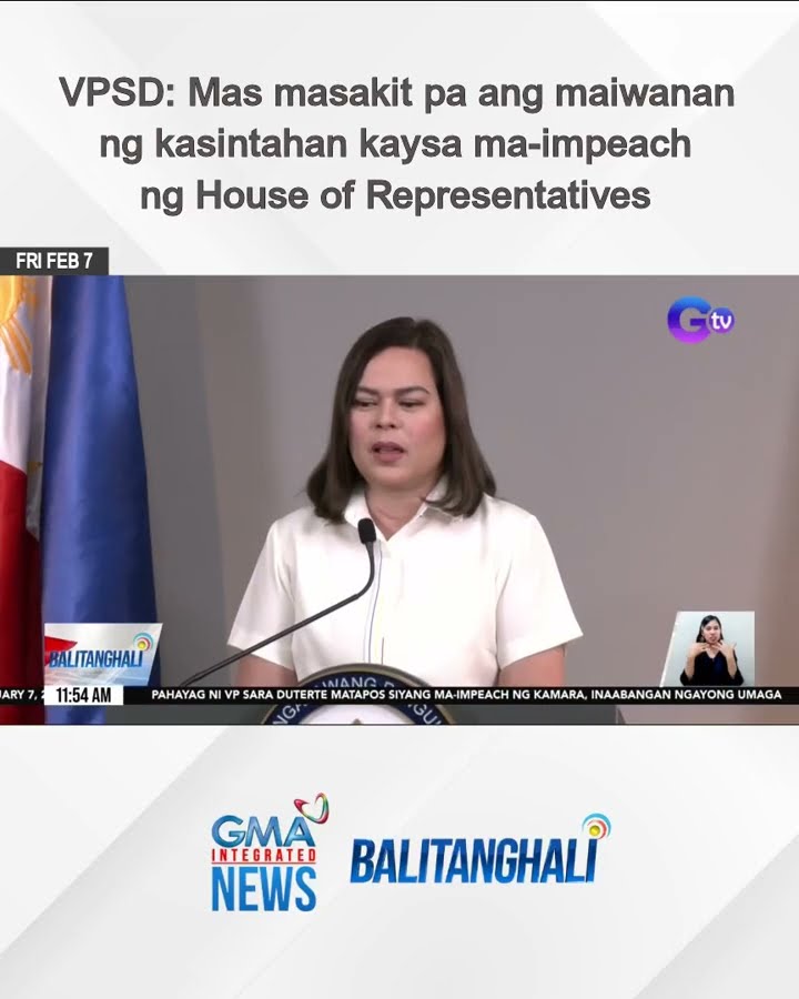 VPSD - Mas masakit pa ang maiwanan ng kasintahan kaysa ma-impeach... | Balitanghali