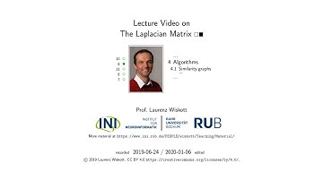 LM 4.1 - Laplacian Matrix (8 min)
