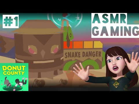 【ASMR囁きゲーム実況】Donut County_ASMR whispering gameplay