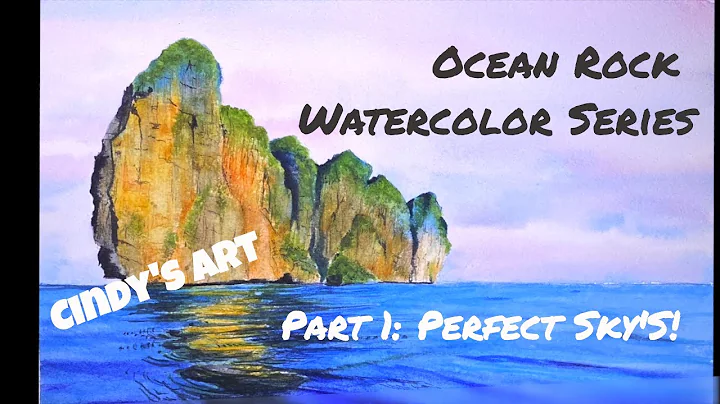 Watercolor Ocean Rock | Part 1: The Perfect Ocean Sky | Cindy's Art