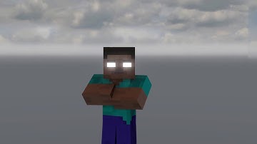 Herobrine Eyes Test - Minecraft Animation (Blender)