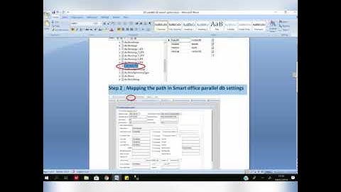 PARALLEL DATABASE EXPORT OPTION FOR SMART OFFICE