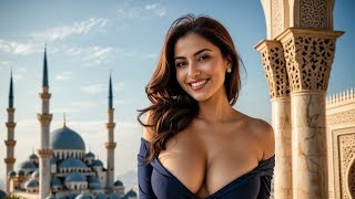 Trending Middle Eastern Indian Fashion Lookbook In 4K: Beautiful Ai Girl In Traditional Dresses