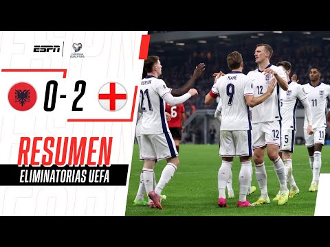 CON DOBLETE DE HARRY KANE, INGLATERRA VENCIÓ 2-0 A ALBANIA | Albania 0-2 Inglaterra | RESUMEN