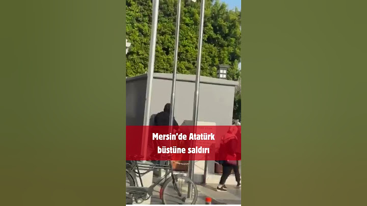Mersin'de Suriyelilerin kutlama yaptığı sırada 2 şahıs Atatürk büstüne saldırdı