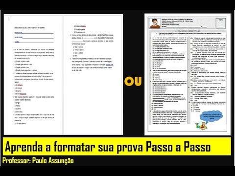 Formatando Prova no