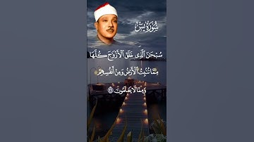 سبحان الذي خلق الازواج كلها مما تنبت الأرض ومن انفسهم ومما لا يعلمون #سورة_يس #عبد_الباسط_عبد_الصمد