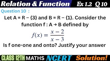Class 12 Ex 1.2 Question 10 Math | Relation & Function | Q10 Ex 1.2 Class 12 Math | ex1.2 q 10