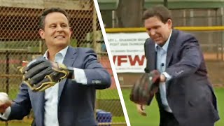 Fox host glorifies Ron DeSantis by playing catch with him