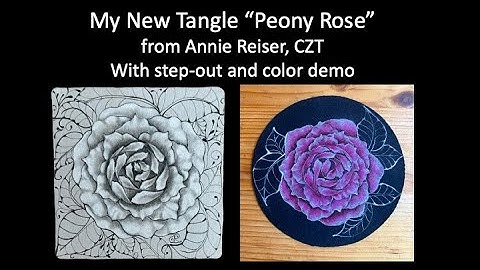 My New Tangle Peony Rose with Step-out and Color Demo with Annie Reiser, CZT