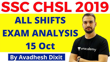 15 October all Shifts SSC CHSL 2019 ANALYSIS | CHSL Tier-1 Maths All Questions By Avadhesh Dixit