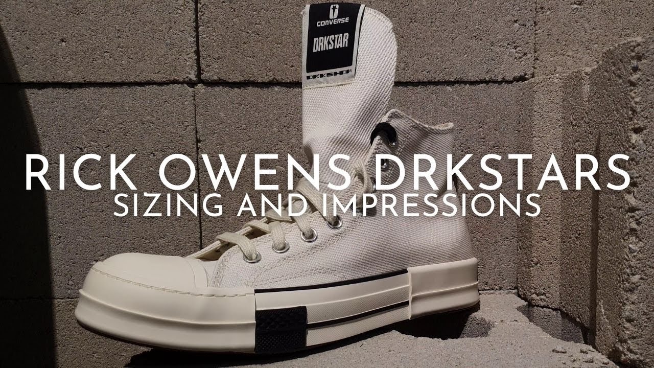 rick owens converse sizing