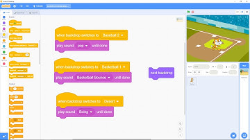 Scratch 5.4: Events, When backdrop switches