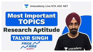 NTA UGC NET | Most Important Topics - Research Aptitude | Talvir Singh | Unacademy