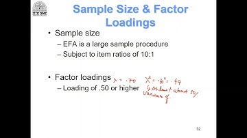 Module 3 (Lecture 9): EFA Basics - Sample Size & Factor Loadings