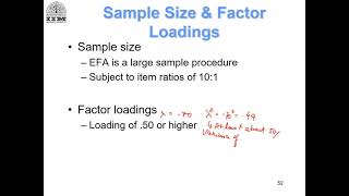 Module 3 (Lecture 9): EFA Basics - Sample Size & Factor Loadings