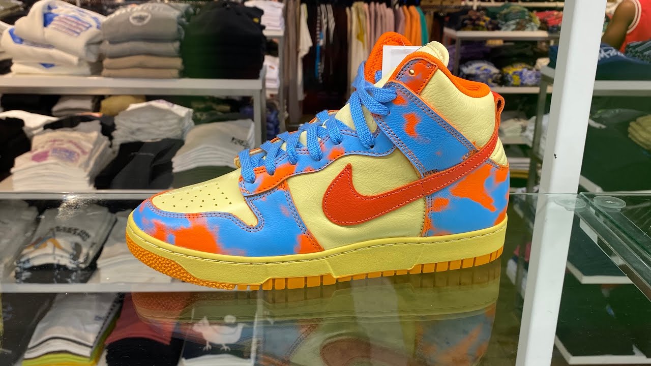 Nike Dunk Hi 1985 SP “Orange Acid Wash” (Safety Orange/Team  display picture 3