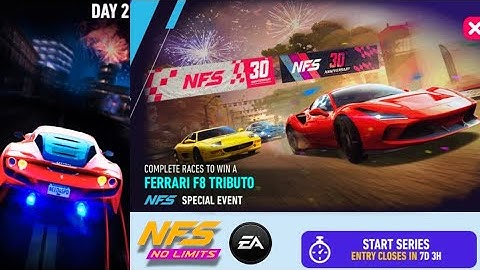 "NFS No Limits 30th Anniversary Special Event 🎉 Day 2 with Ferrari F8 Tributo Domination!"