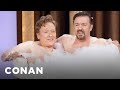 Ricky Gervais & Conan O'Brien Take A Bubble Bath Twitpic - CONAN on TBS