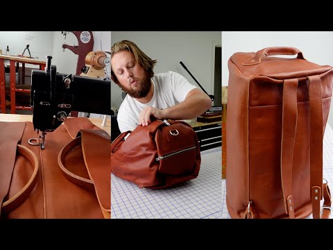 Making a Leather Duffle Bag (or Backpack?) - Full Length