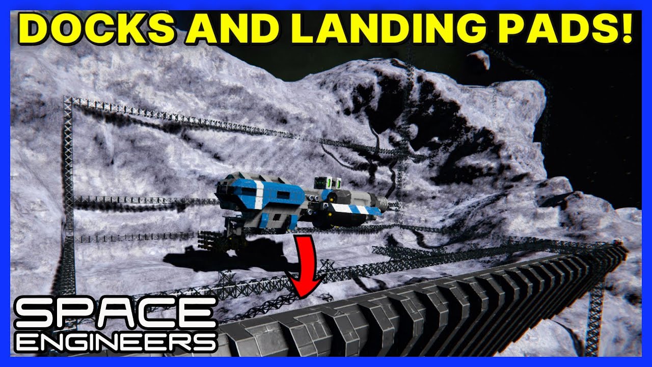 Space Engineers Ramp Designs Planning the Docks and Landing Pads (R&D) - Vanilla SPACE ENGINEERS ...