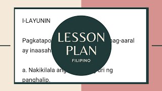 LESSON PLAN IN FILIPINO
