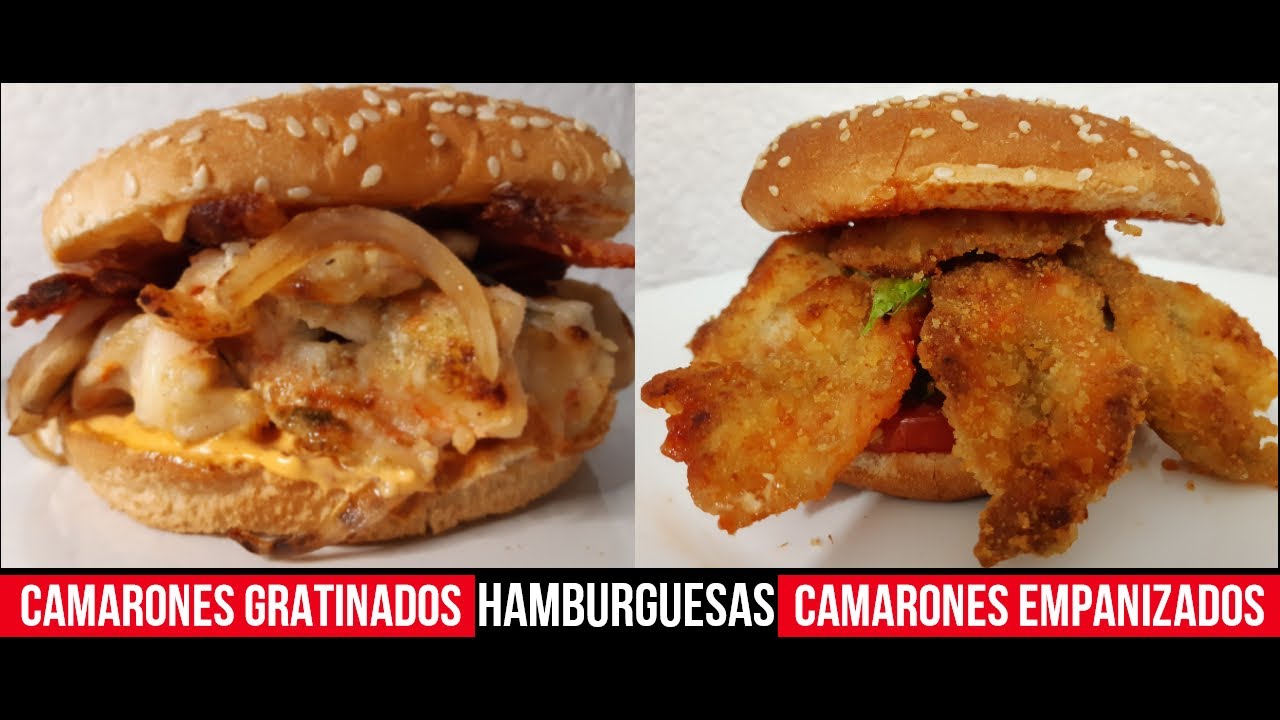 🔴 Hamburguesa de Camarón Casera 🦐🍔 ¡Riquísima, Fácil y Diferente! 💥