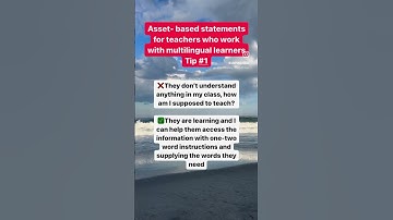 Asset-based statements for teachers of multilingual learners! #esl  #eslteaching