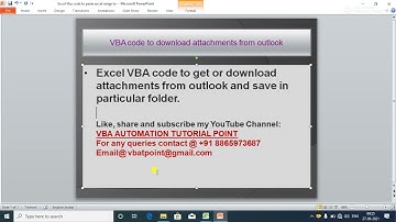 VBA code to get or download attachments from Outlook email with multiple criteria