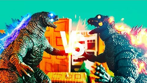 🔵Legendary Godzilla🔵VS 🟠Godzilla 2000🟠[THE EPIC STOP MOTION BATTLE!!!!]