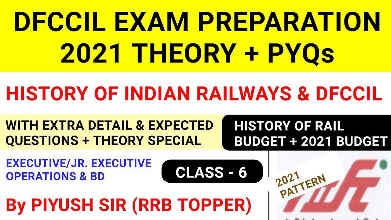 Dfccil Previous Year Paper History Of Indian Railways And DFCCIL dfccil 