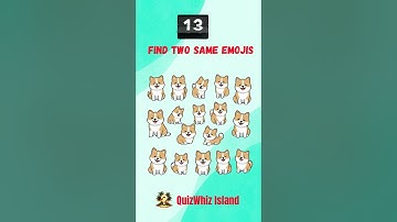 Find Two Same Emojis! 🐶🐕 030 #Shorts #Quiz #EmojiChallenge #PuzzleGame #Puzzle #QuizGames #cat