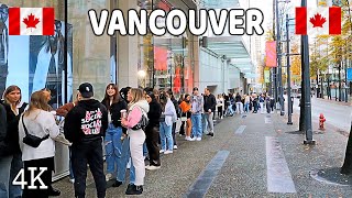 🇨🇦 【4K】🍁🍁🍁  Downtown Vancouver BC, Canada.  November 11 2023.