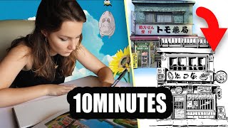 Dessiner une Devanture Ghibli en 10 Minutes ! 🌠